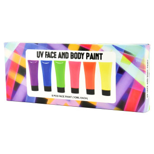 UV-ansiktsfärg i tub 6-pack