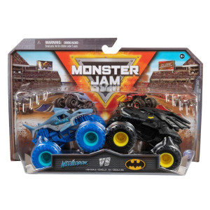 Monster Jam 1:64 2-pack Megalodon vs Batman