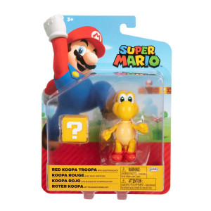 Super Mario Figur 10cm Red Koopa Trooper with Question Block