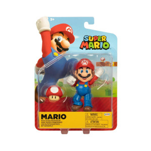Super Mario Figur 10cm Mario with Super Mushroom