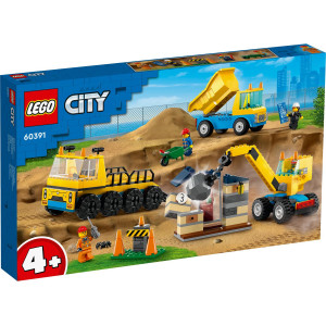 LEGO® City Byggfordon och kran med rivningskula 60391