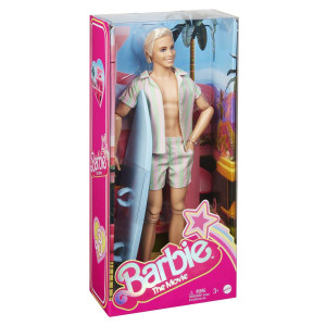 Barbie The Movie Collectible Doll Beachy Ken with Surfboard