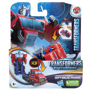 Transformers EarthSpark 1-Step Flip Changer Optimus Prime