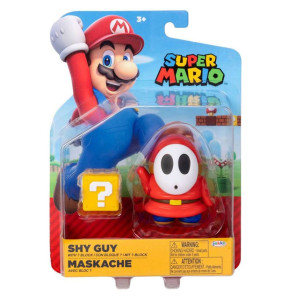 Super Mario Figur 10cm Shy Guy with ? block