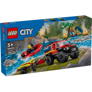 LEGO® City 4x4 Brandbil med räddningsbåt 60412