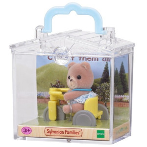 Sylvanian Families Baby med leksak i väska 3340 Gul 3-hjuling