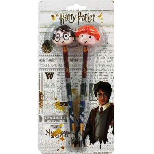 Harry Potter Pennor med 3D-sudd 2-pack