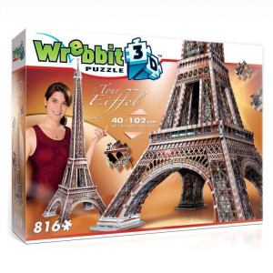 Wrebbit 3D Pussel Eiffeltornet 816 bitar