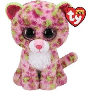 TY Beanie Boos M LAINEY Leopard Rosa grönfläckig