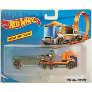 Hot Wheels Track Truck Racing Convoy Orange