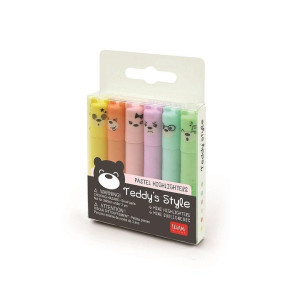 Mini Highlighters pastell Teddy's style 6-pack