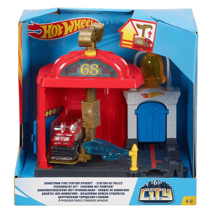 Hot Wheels City Downtown Fire station Spinout