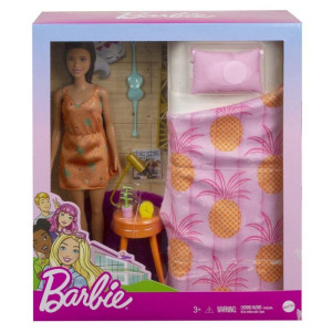 Barbie Möbler, inredning och docka Sovrum