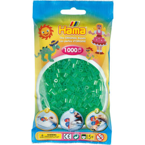 Hama Midi Transparent Grön 1000st 207-16