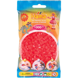 Hama Midi Neon Röd 1000st 207-35