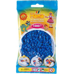 Pärlor till pärlplatta Hama Midi Ljusblå 1000st 207-09
