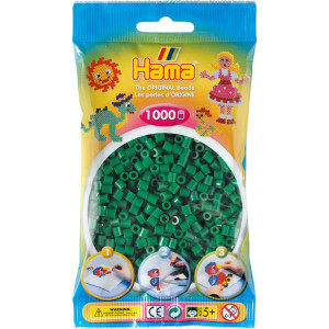 Pärlor till pärlplatta Hama Midi Grön 1000st 207-10