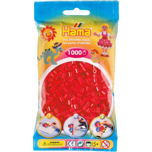 Pärlor till pärlplatta Hama Midi Röd 1000st 207-05