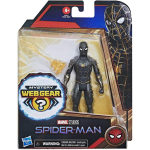 Spiderman Web Gear Figur med tillbehör Svart/guld