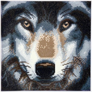 Crystal Art Kits Canvas 30x30cm Wolf