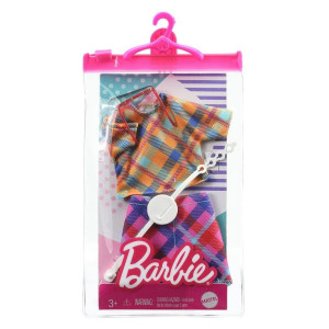 Barbie Fashion Rutig topp och kjol GRC10