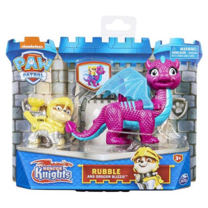 Paw Patrol Knights Rubble and Dragon Blizzie