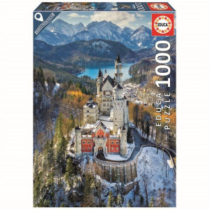Educa World from the air Neuschwanstein Castle Pussel 1000 bitar 19261