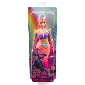 Barbie Dreamtopia Sjöjungfru Rosa hår Turkos tiara HGR09